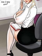 A sexy hot secretary got table fucked with a huge cock